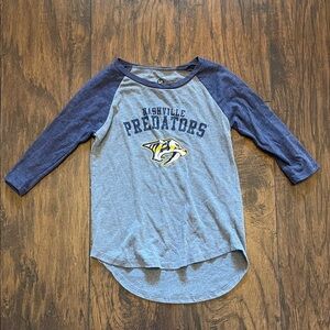 Nashville Predators Girls Long Sleeve Tee SZ S(6/7)